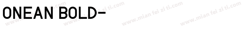 ONEAN BOLD字体转换